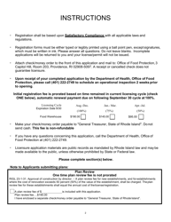 Application for Food Business: Food Warehouse - Rhode Island, Page 2