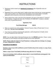 Application for Manager Certified in Food Safety (State/Municipal) - Rhode Island, Page 2