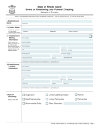 Application for Crematory - Rhode Island, Page 4