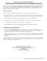 Application for Funeral Establishment - Rhode Island, Page 3