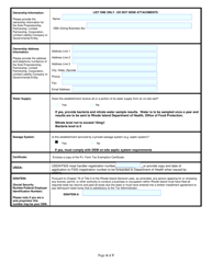 Application for Farm Warehouse (Meat Products) - Rhode Island, Page 4