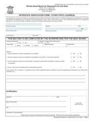 Application for Interpreter License - Rhode Island, Page 6