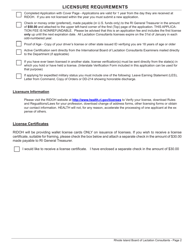Application for License as a Lactation Consultant - Rhode Island, Page 2