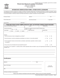 Application for License as a Lactation Consultant - Rhode Island, Page 6