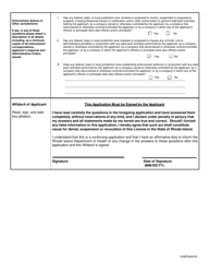 Application for Lead Inspector - Rhode Island, Page 4