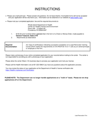 Application for Lead Renovation Firm - Rhode Island, Page 2