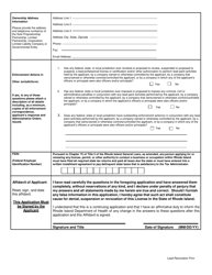Application for Lead Renovation Firm - Rhode Island, Page 4