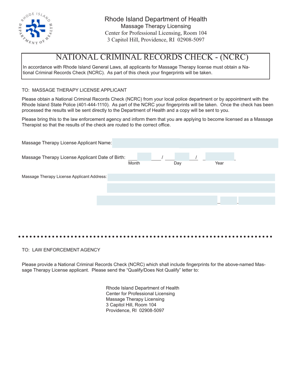 Application for License as a Massage Therapist - Rhode Island, Page 7