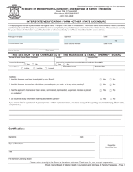 Application for License as a Marriage &amp; Family Therapist - Rhode Island, Page 7
