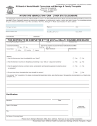 Application for License as a Mental Health Counselor - Rhode Island, Page 8