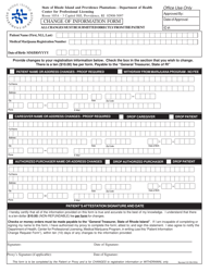 Change of Information Form - Rhode Island, Page 2