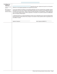 Application for License as a Medication Aide - Rhode Island, Page 5