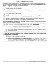 Application for License as a Nursing Assistant - Rhode Island, Page 2