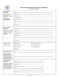 Application for Continuing Care Registration - Rhode Island, Page 3