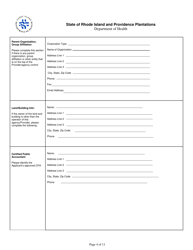 Application for Continuing Care Registration - Rhode Island, Page 4
