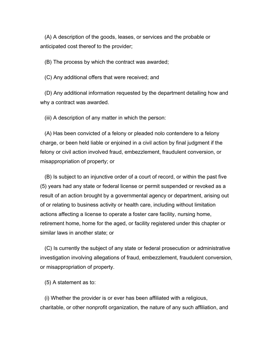 Application for Continuing Care Registration - Rhode Island, Page 7