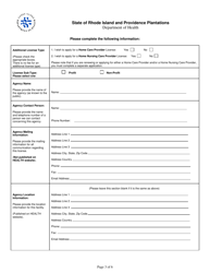 Application for Nursing Service Agency - Rhode Island, Page 3