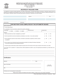 License Application for Optometrist/Optometrist/Glaucoma - Rhode Island, Page 6