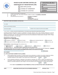 License Application for Optometrist/Optometrist/Glaucoma - Rhode Island, Page 7