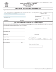 Application for License to Practice Pharmacy by Examination Pharmacist - Rhode Island, Page 6