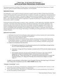 Application for Pharmacy - Non-resident License (Canada) - Rhode Island, Page 3