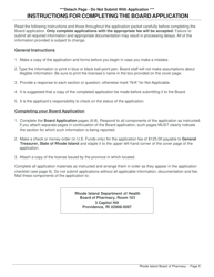 Application for Pharmacy - Non-resident License (Canada) - Rhode Island, Page 5