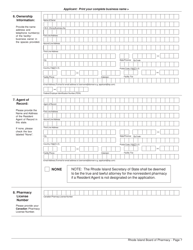 Application for Pharmacy - Non-resident License (Canada) - Rhode Island, Page 7