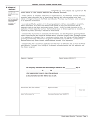 Application for Pharmacy - Non-resident License (Canada) - Rhode Island, Page 8