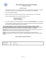 Licensing Application for Phlebotomy Station - Rhode Island, Page 2