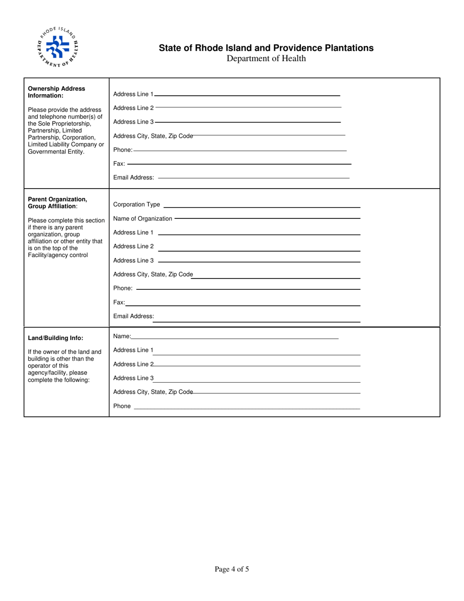 Licensing Application for Phlebotomy Station - Rhode Island, Page 4