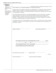 Application for Pharmacy - Retail License and Controlled Substances Registration - Rhode Island, Page 10
