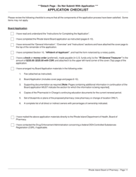 Application for Pharmacy - Retail License and Controlled Substances Registration - Rhode Island, Page 11