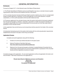 License Application for Volunteer License - Rhode Island, Page 2