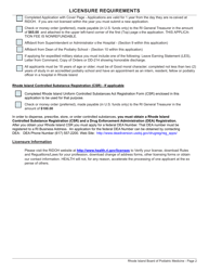 Application for Licensure as a Limited Podiatrist - Rhode Island, Page 2