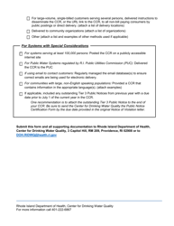Drinking Water Consumer Confidence Report Form - Rhode Island, Page 2