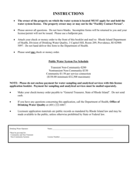Public Water System Application - Rhode Island, Page 2