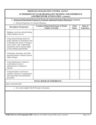 Form MAT-2A-ANP Authorized Nuclear Pharmacist Training and Experience and Preceptor Attestation - Rhode Island, Page 2