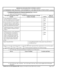Form MAT-2A-AUD Authorized User Training and Experience and Preceptor Attestation for Uses Defined Under C.8.28, C.8.30, and C.8.38 - Rhode Island, Page 3