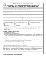 Form MAT-9I &quot;Initial Application for Proposed Activities in Rhode Island Except for Areas Under Exclusive Federal Jurisdiction&quot; - Rhode Island