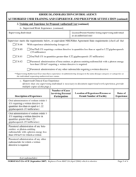 Form MAT-2A-AUT Authorized User Training and Experience and Preceptor Attestation for Uses Defined Under C.8.34 - Rhode Island, Page 4