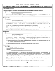 Form MAT-2A-AUT Authorized User Training and Experience and Preceptor Attestation for Uses Defined Under C.8.34 - Rhode Island, Page 6