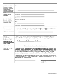 Application for Radon Analytical Services - Rhode Island, Page 4