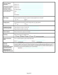 Application for Resort, Lodging, Camp - Rhode Island, Page 4