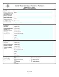 Application for Resort, Lodging, Camp - Non Profit - Rhode Island, Page 3