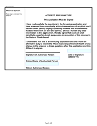 Application for Food Business: Mobile Food Service - Rhode Island, Page 5
