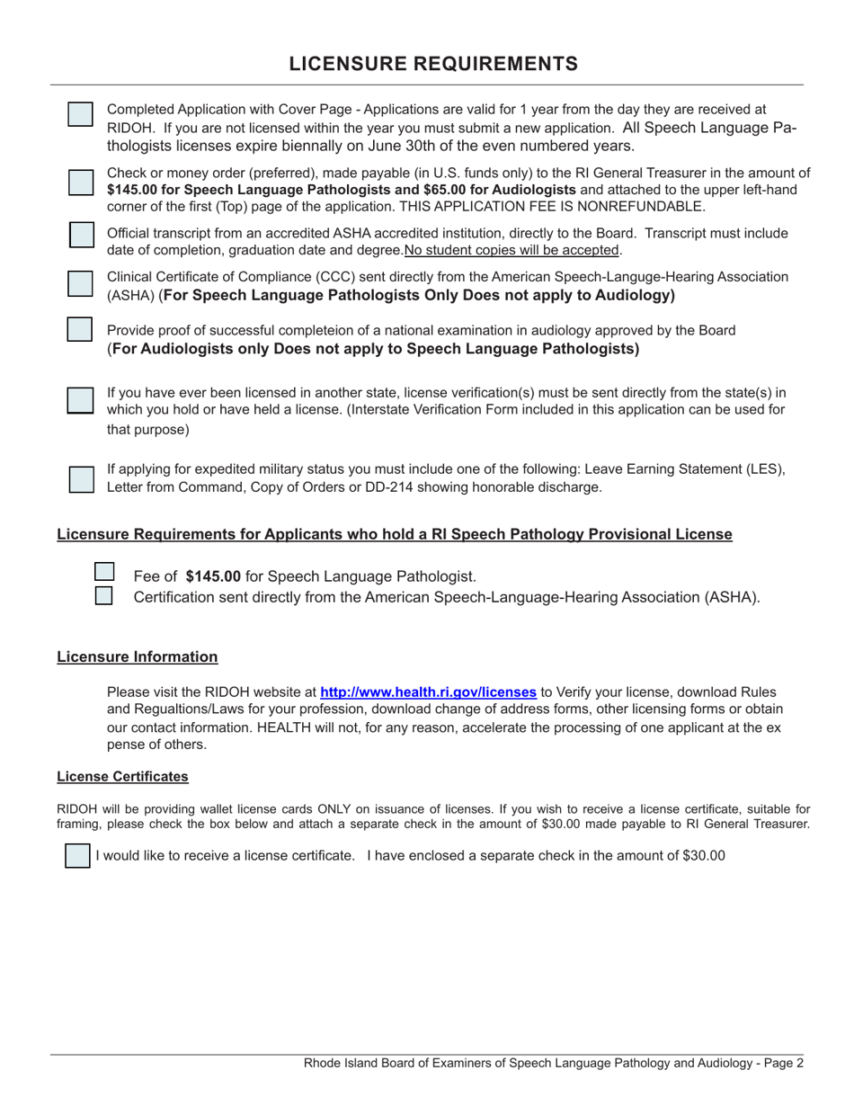 license for speech language pathologist