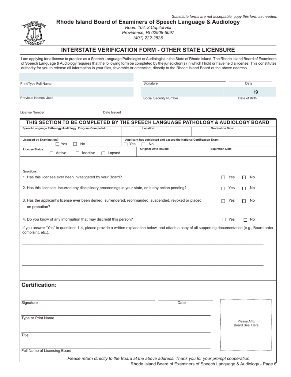 license for speech language pathologist