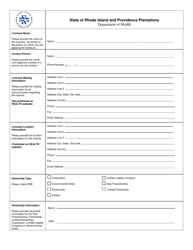 Licensing Application for Ambulatory Surgery Center Physician or Podiatry - Rhode Island, Page 3