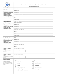 Licensing Application for Ambulatory Surgery Center Physician or Podiatry - Rhode Island, Page 4