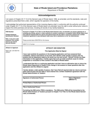 Licensing Application for Ambulatory Surgery Center Physician or Podiatry - Rhode Island, Page 5